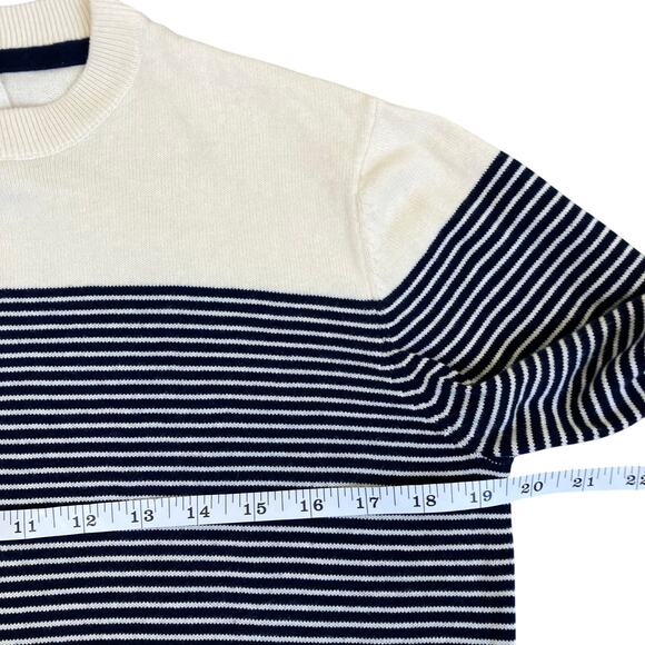 Frederik Anderson Copenhagen Mens Crewneck Sweater Fine-knit Striped Unisex - Picture 7 of 16